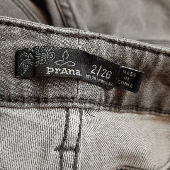 PRANA London Slim Fit Jeans Pants Gray Sz 2 / 26 - Picture 15 of 16